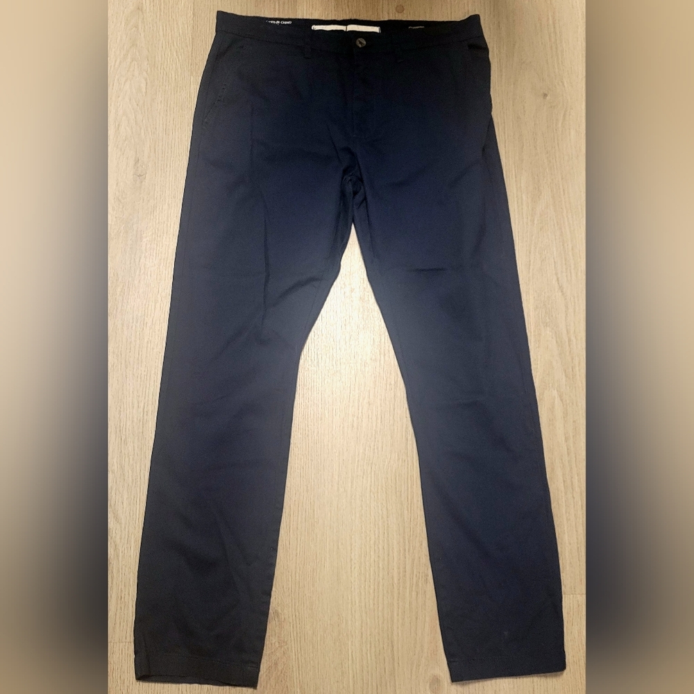 Banana Republic Men's Navy Blue Slim Fit Soft Live-in Chino Pants 34x32 New